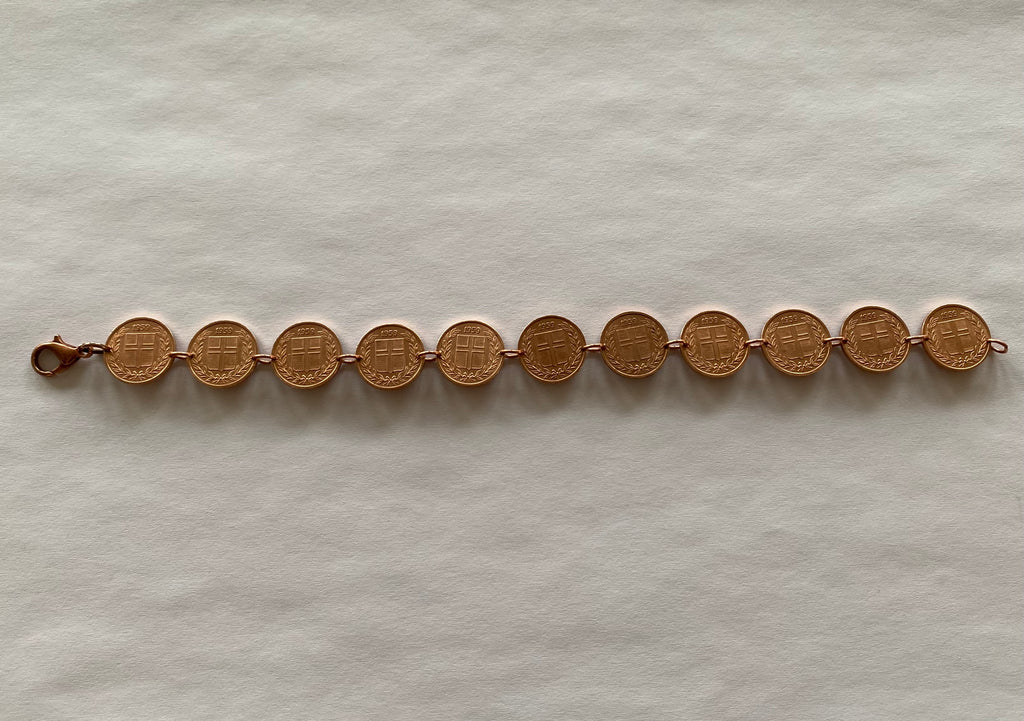 Armband úr íslenskum 1 aur