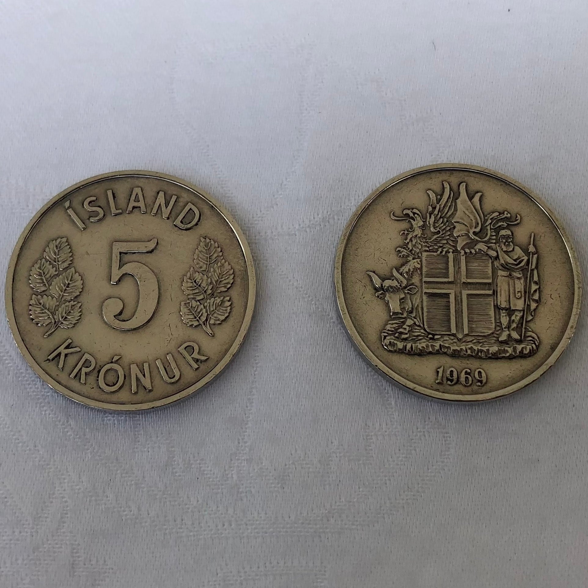 Ermahnappar úr 5 krónum - Skjaldamerki